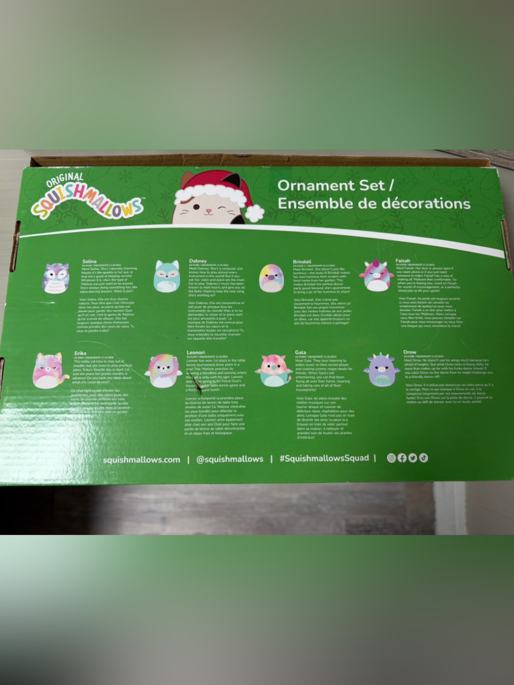 Squishmallows Holiday Ornament Set - Teal, Purple, Pink, Blue, White - Picture 2 of 6